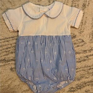 Blue and White Kids One Piece Bodysuit